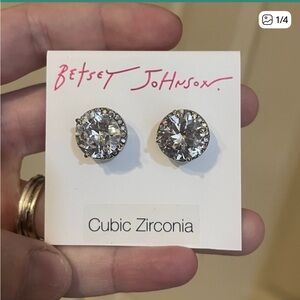 Betsey Johnson NWT Cubic Zirconia stud earrings.